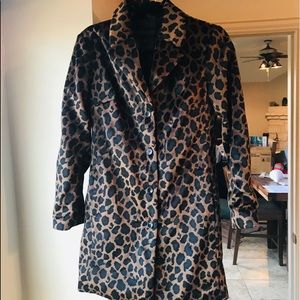 Express Leopard print lined coat